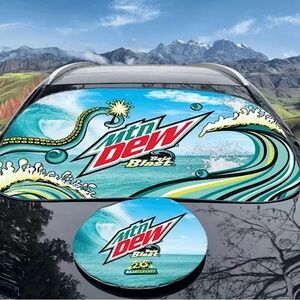 Mountain Dew 20th Bajaversary Baja Blast Windshield Sun Shade Car